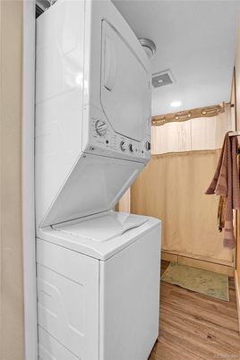 Interior, Recessed Lighting, Utility Closets, Washer, Wood Texture Flooring
