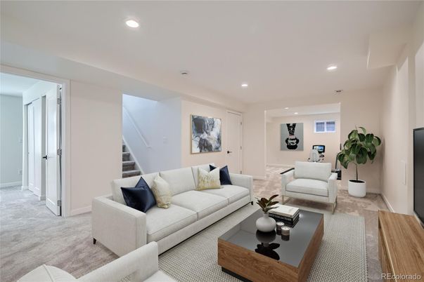 Interior, Living room, Recessed Lighting