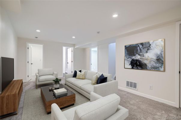 Interior, Living room, Recessed Lighting