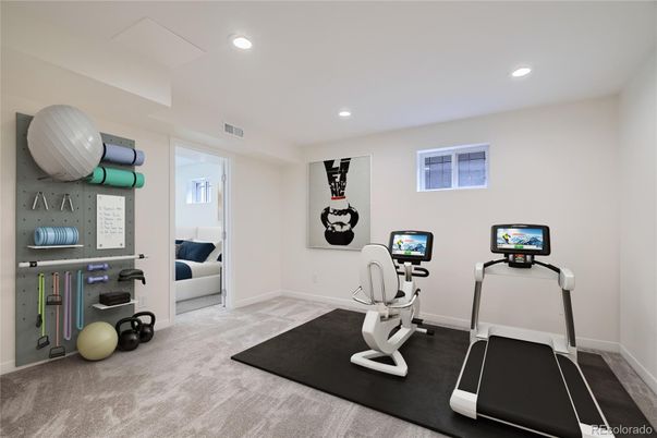 Fitness Equipment, Interior, Recessed Lighting