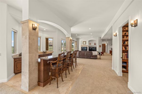 Fireplace, Interior, Living room, Recessed Lighting