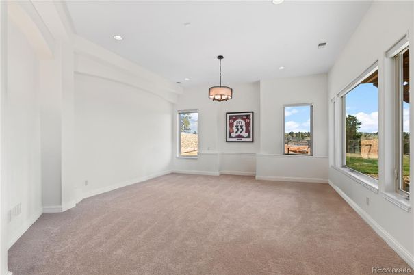 Empty room, Interior, Pendant Lights, Recessed Lighting