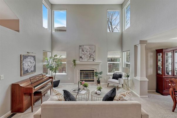 Fireplace, Interior, Living room, Piano