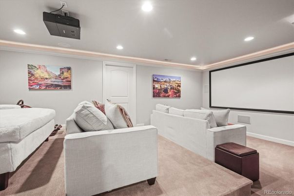 Interior, Projection Screen, Recessed Lighting, Theatre Room