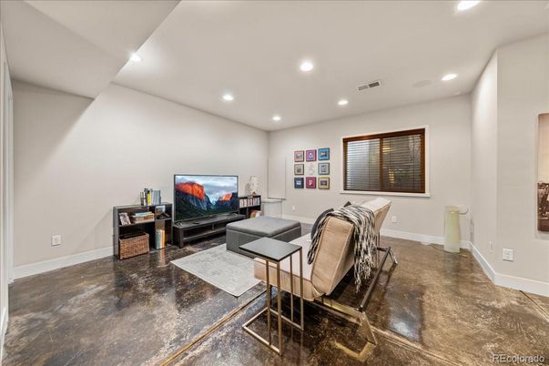 Interior, Living room, Recessed Lighting