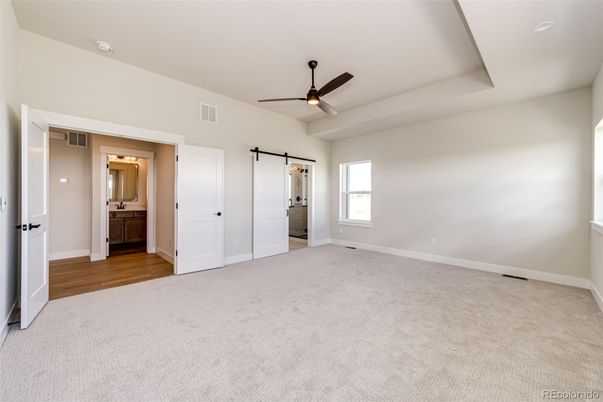Bathroom, Empty room, Interior, Recessed Lighting, Wood Texture Flooring