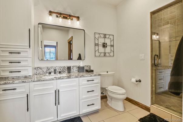 Bathroom, Dual Sink Vanities, Glass Shower, Interior