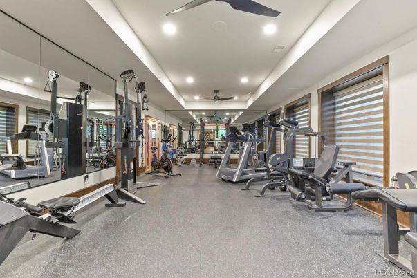 Fitness Equipment, Gym, Interior, Recessed Lighting