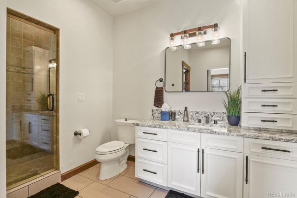 Bathroom, Dual Sink Vanities, Glass Shower, Interior