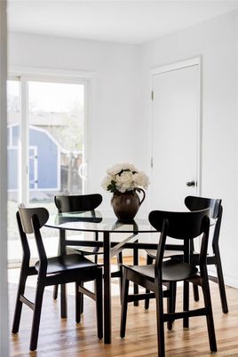 Dining room, Interior, Wood Texture Flooring