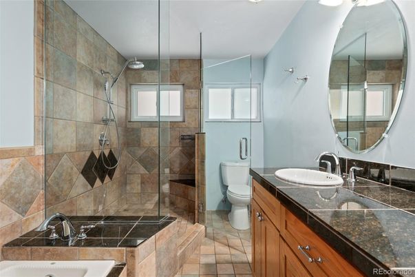 Bathroom, Dual Sink Vanities, Glass Shower, Interior