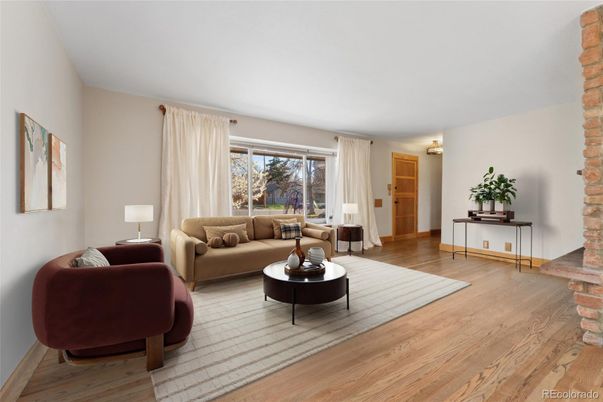 Interior, Living room, Stone Walls, Wood Texture Flooring