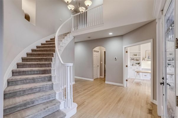 Chandelier, Interior, Recessed Lighting, Wood Texture Flooring