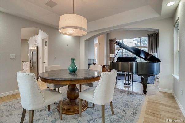 Dining room, Interior, Piano, Wood Texture Flooring