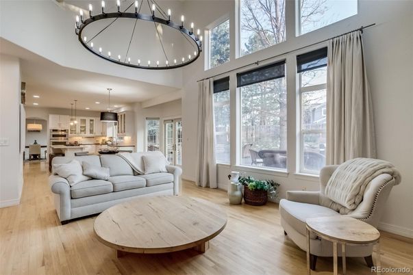 Interior, Kitchen, Living room, Pendant Lights, Recessed Lighting, Stainless Steel Appliances, Wood Texture Flooring