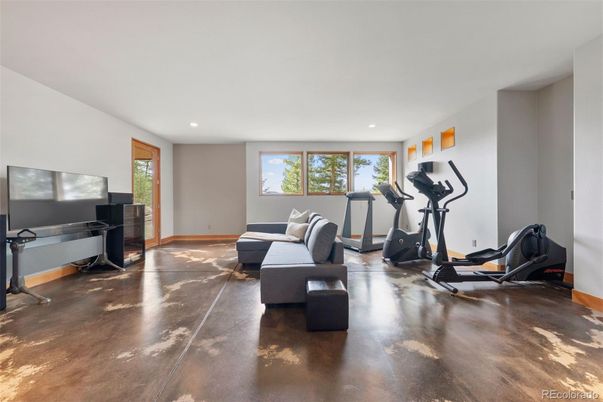 Fitness Equipment, Interior, Recessed Lighting, Wood Texture Flooring