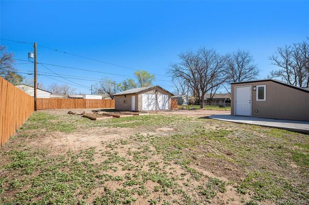 Backyard, Detached Garage, Exterior