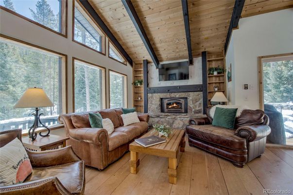 Fireplace, Interior, Living room, Wooden Beams, Wooden Ceilings, Wood Texture Flooring