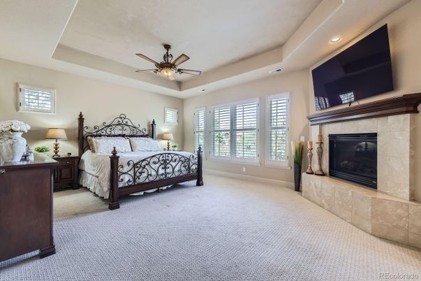 Bedroom, Fireplace, Interior, Recessed Lighting