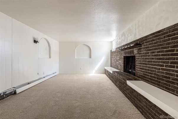 Empty room, Fireplace, Interior