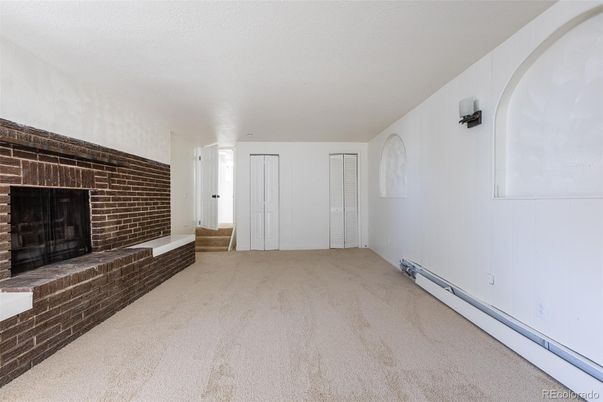 Empty room, Fireplace, Interior, Stone Walls