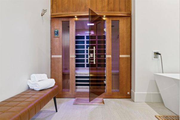 Bathroom, Free Standing Baths, Interior, Recessed Lighting, Wooden Walls