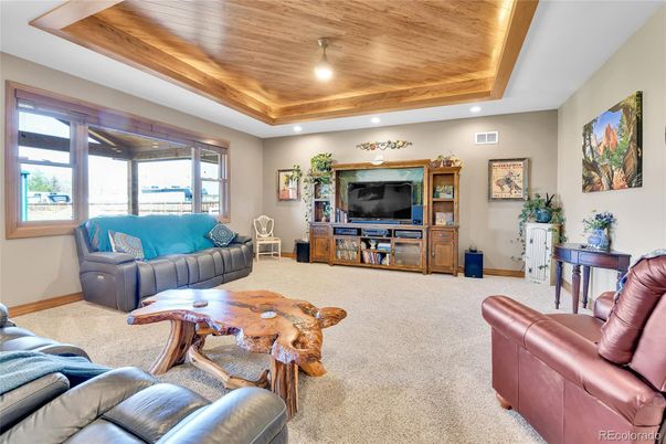 Interior, Living room, Recessed Lighting, Wooden Ceilings