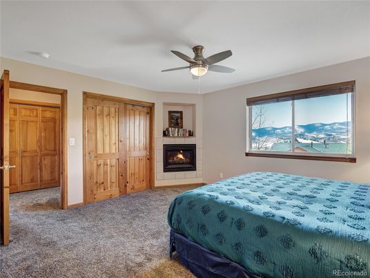Bedroom, Fireplace, Interior