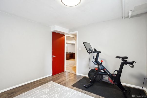 Fitness Equipment, Interior, Wood Texture Flooring