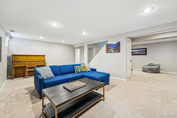 Interior, Living room, Recessed Lighting