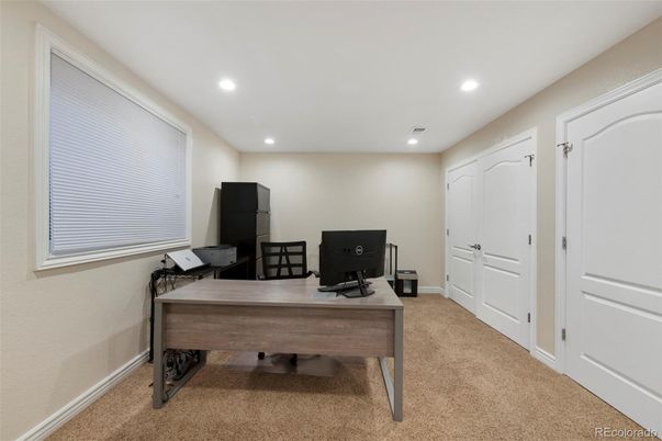 Home Office, Interior, Recessed Lighting