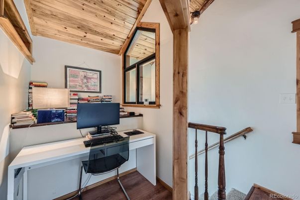 Home Office, Interior, Wooden Ceilings, Wood Texture Flooring
