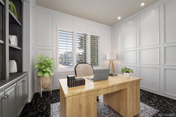 Home Office, Interior, Recessed Lighting