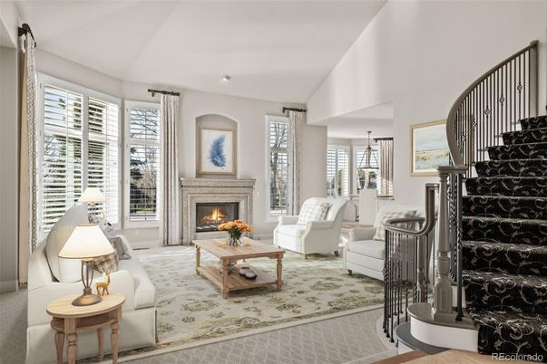 Fireplace, Interior, Living room, Pendant Lights