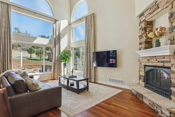 Fireplace, Interior, Living room, Wood Texture Flooring