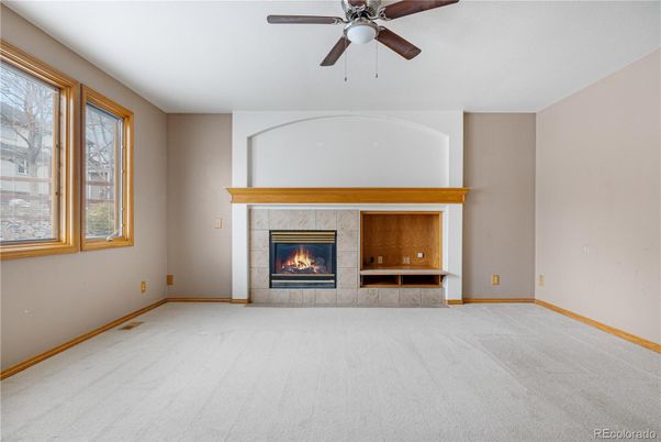 Empty room, Fireplace, Interior