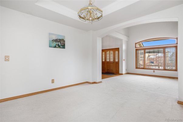 Chandelier, Empty room, Interior