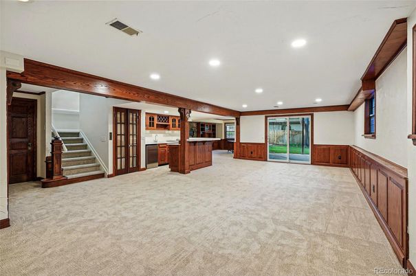 Empty room, Interior, Kitchen, Recessed Lighting