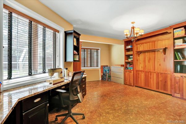 Chandelier, Home Office, Interior