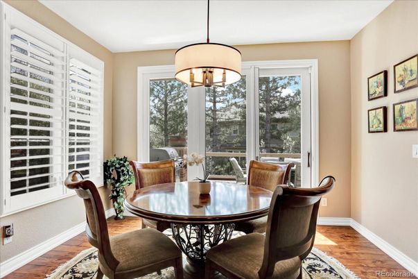 Chandelier, Dining room, Interior, Pendant Lights, Wood Texture Flooring