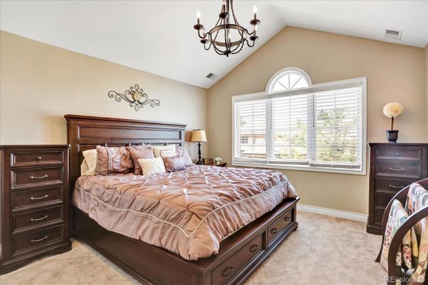 Bedroom, Chandelier, Interior