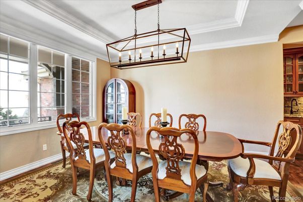 Chandelier, Dining room, Interior, Pendant Lights