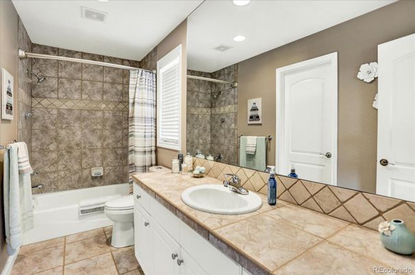 Bathroom, Interior, Recessed Lighting, Tile Countertops