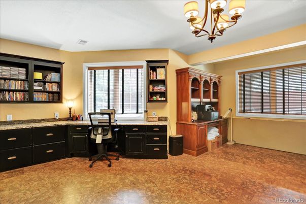Chandelier, Home Office, Interior
