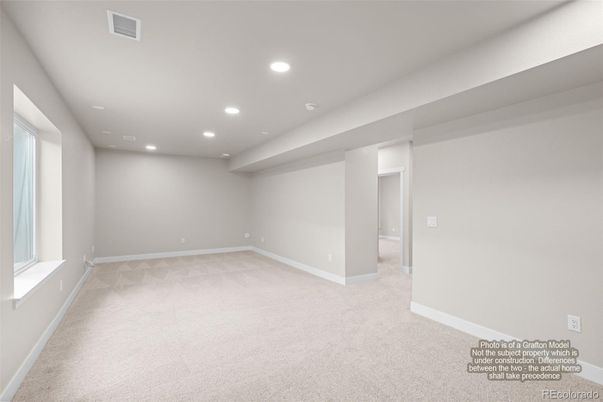 Empty room, Interior, Recessed Lighting