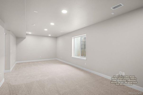 Empty room, Interior, Recessed Lighting