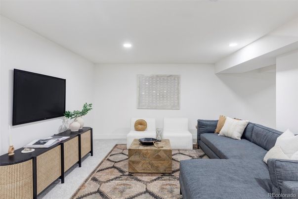 Interior, Living room, Recessed Lighting