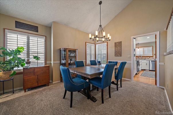 Chandelier, Dining room, Interior, Kitchen, Pendant Lights, Recessed Lighting, Wood Texture Flooring