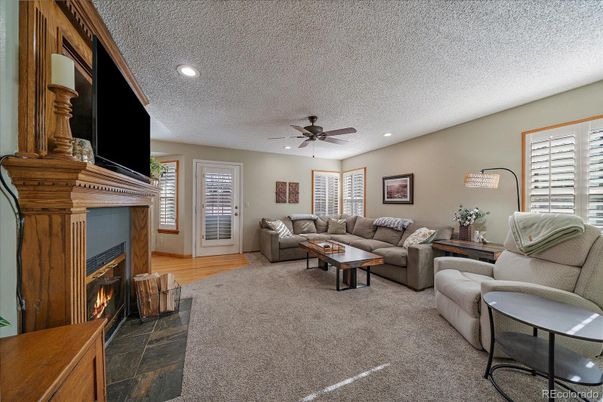 Fireplace, Interior, Living room, Recessed Lighting