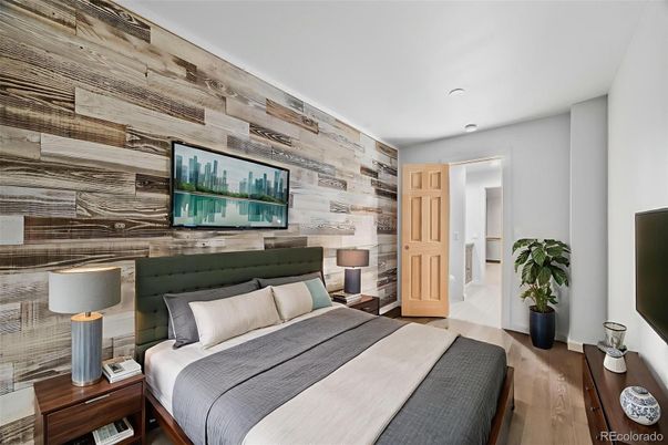Bedroom, Interior, Wood Texture Flooring, Wooden Walls